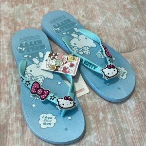 NWT Sandals Hello Kitty Light Blue Kids Flip Flops two sizes available 7 and 7.5